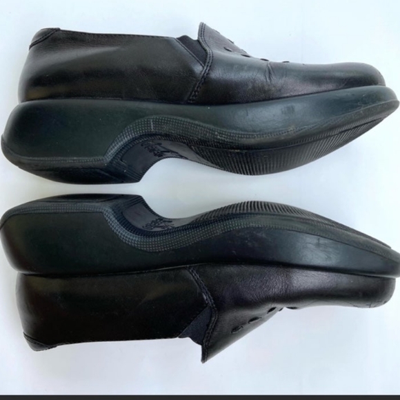 Vintage Dansko y2k 90s clogs shoes 37/6.5/7 black textured mule clog funky boho - Picture 6 of 12
